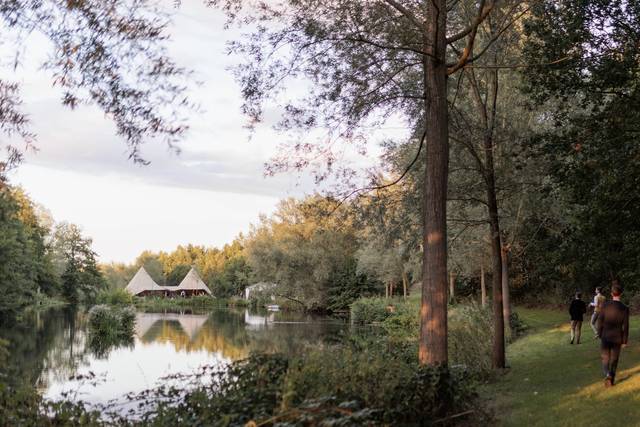 View of the tipis