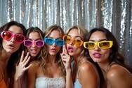 Bridesmaids having fun