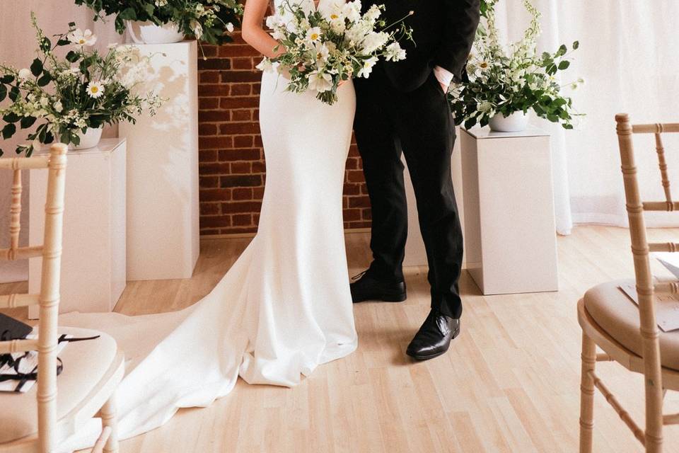 Ceremony area in The Barn