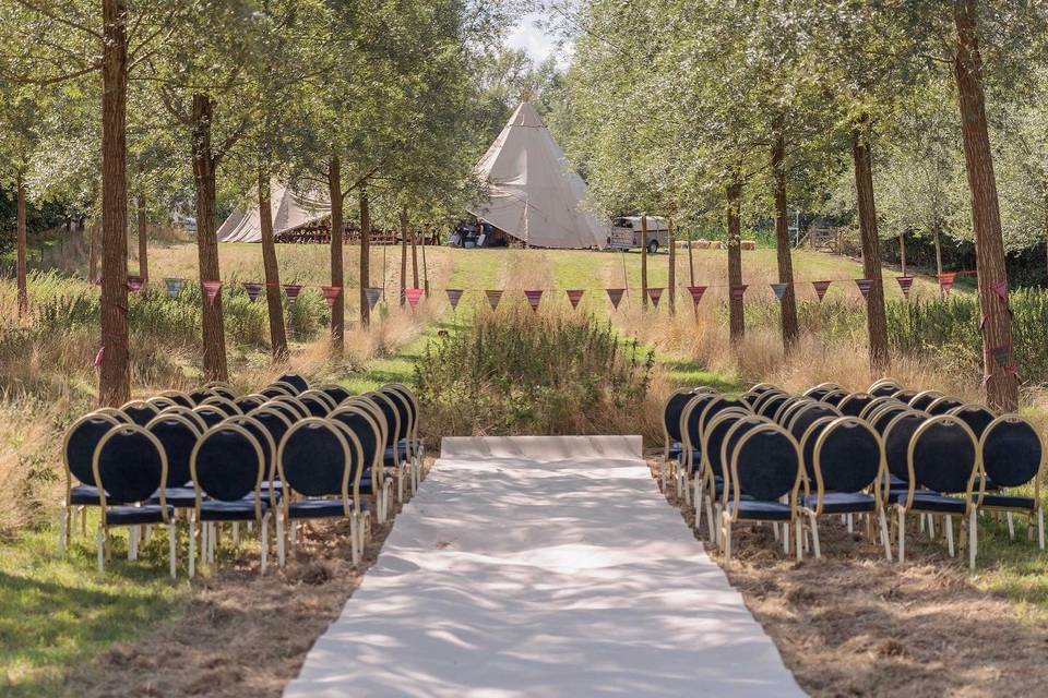 The willow ceremony space