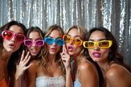 Bridesmaids having fun