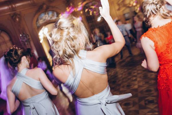 Bridesmaids having fun