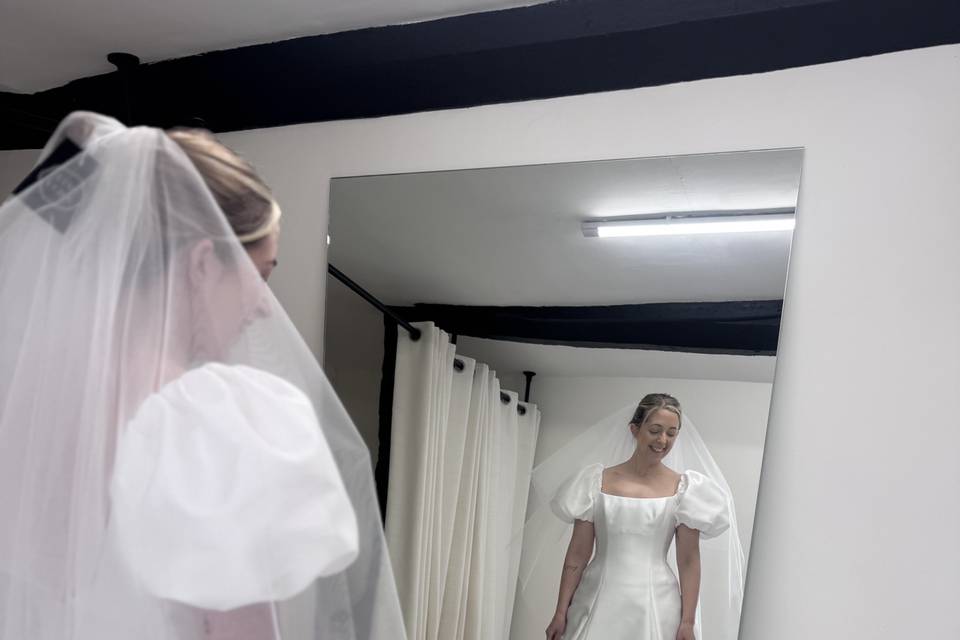 Bride in a wedding gown