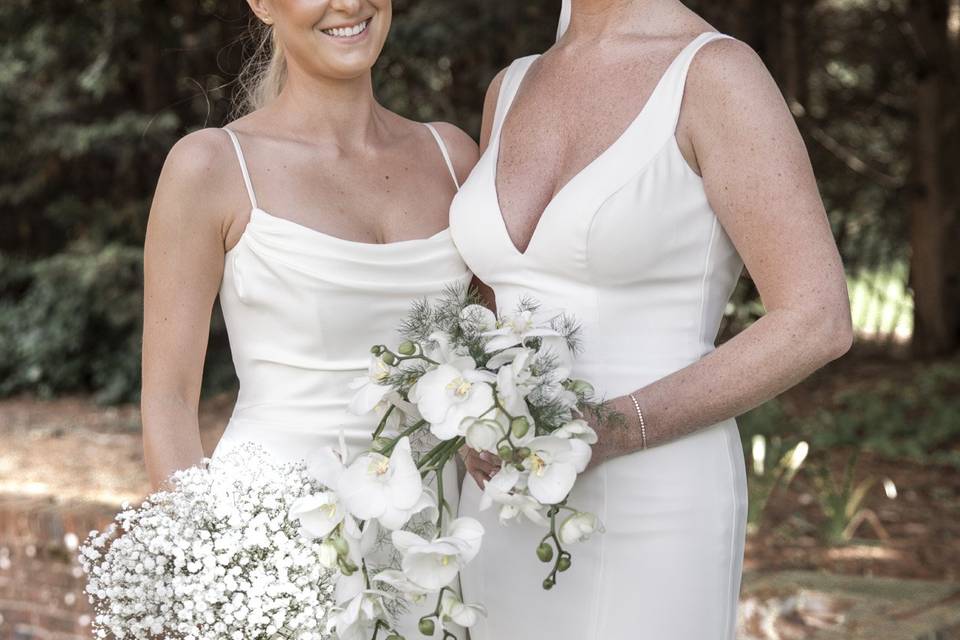 Hannah and bridesmaid