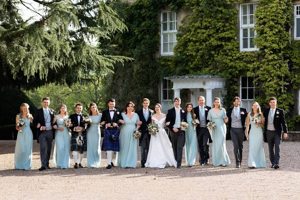 Bridal party group photo