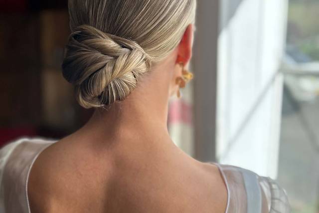 Sleek low bun