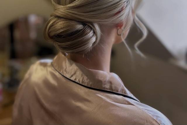 A soft low bun