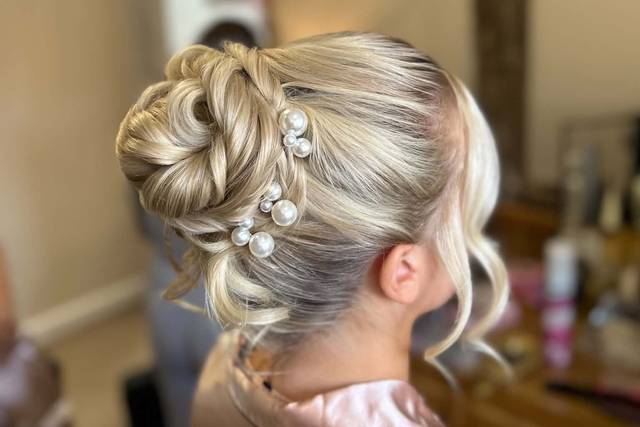 Twisted high bun