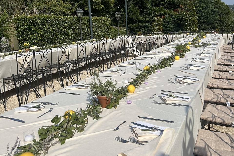 Wedding lunch layout