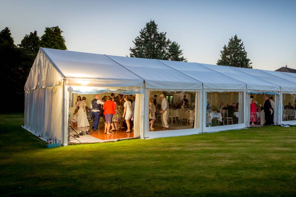 Eden Hall tent wedding