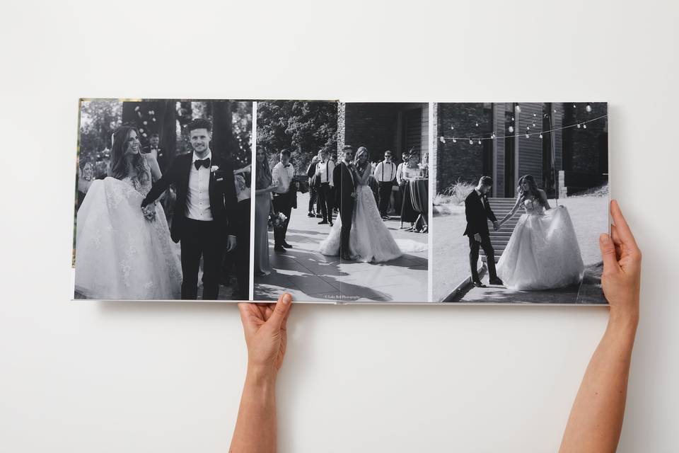 B&w wedding photo book