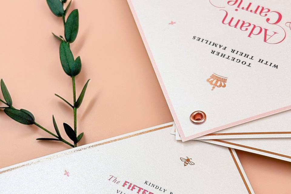 Foil Wedding Invitation