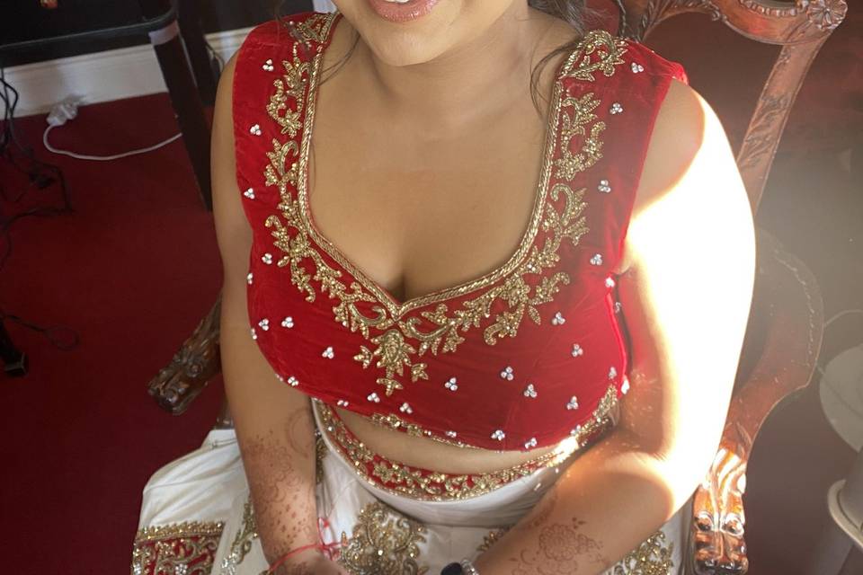 Smiling bride