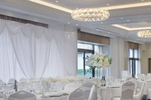 White chair covers