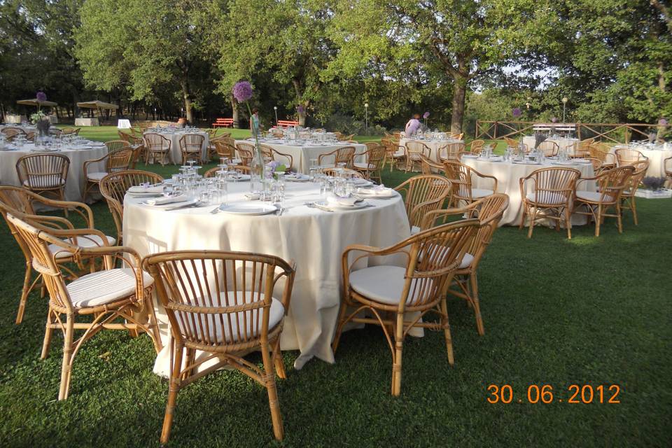 Tables in the park