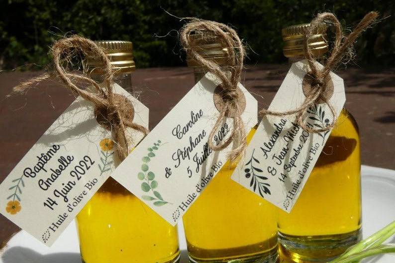 Olive oil as wedding favor