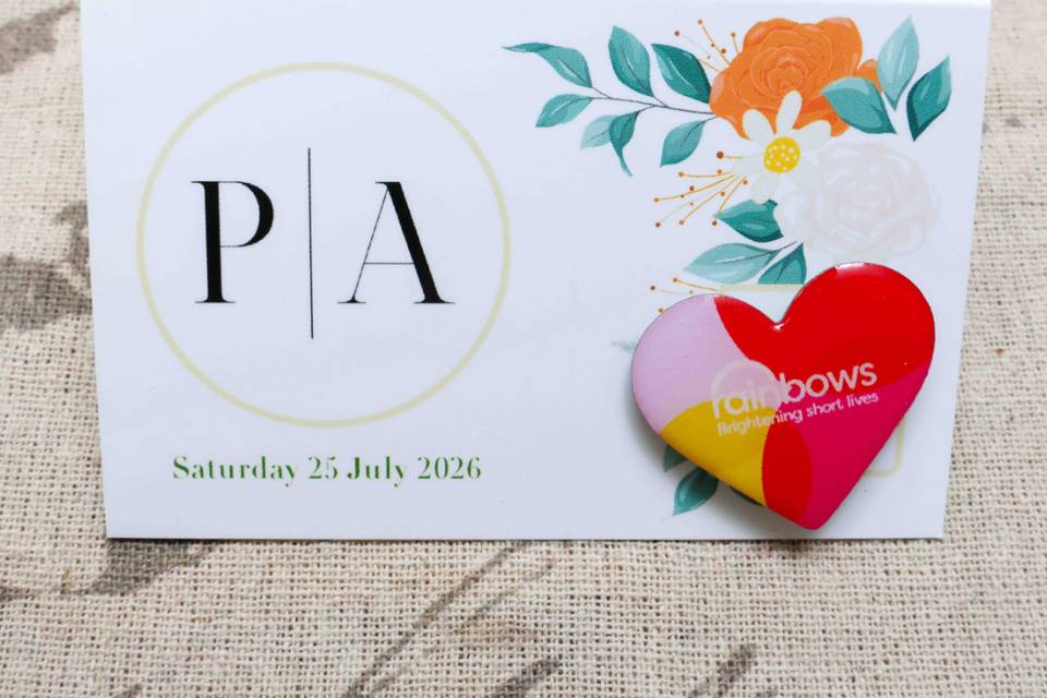Gold Wedding Favour (Front)