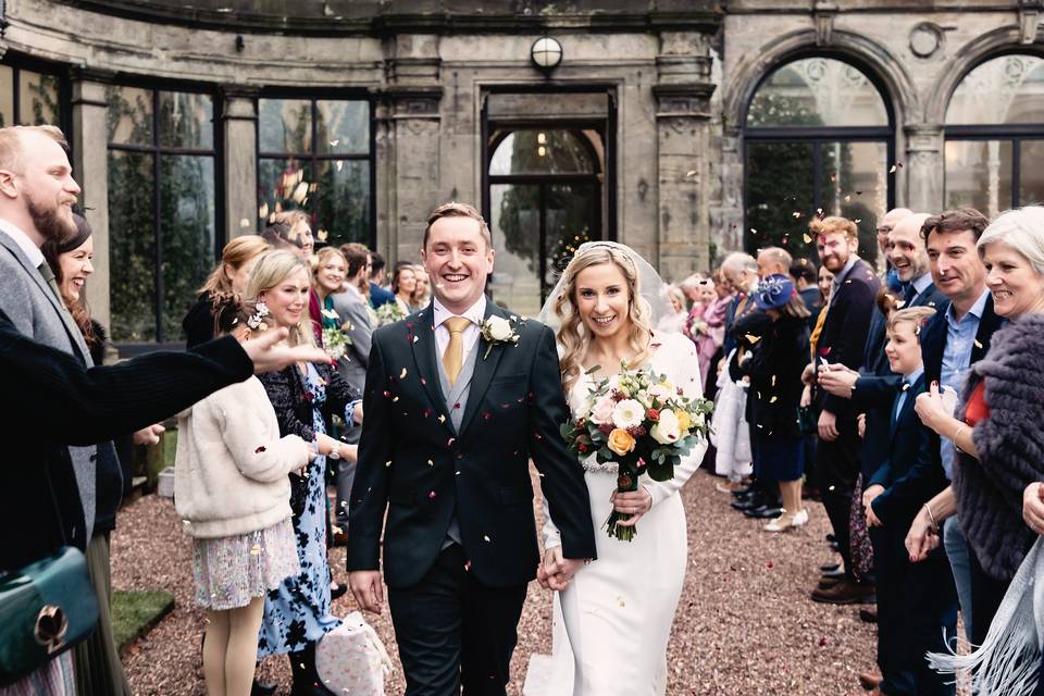 Confetti at Sandon Hall