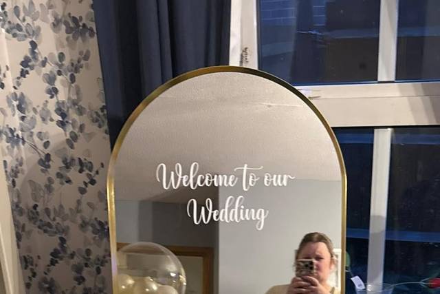 Custom Vinyl for Mirror