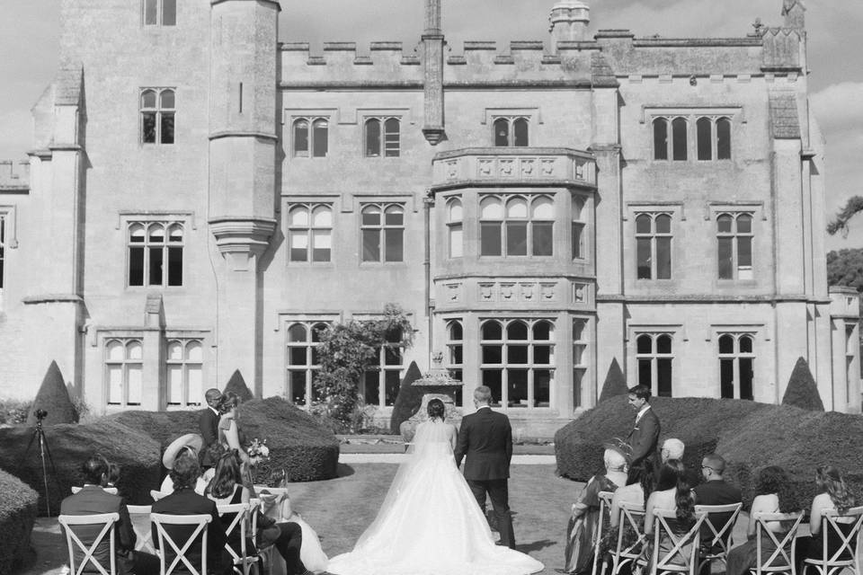 Sunken garden ceremony