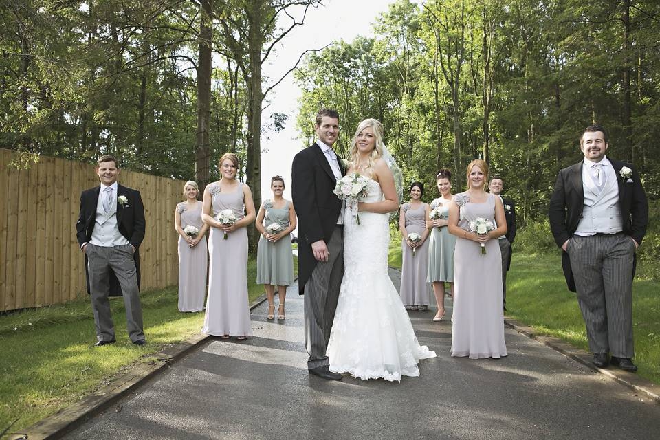 Bridal party in The KP grounds