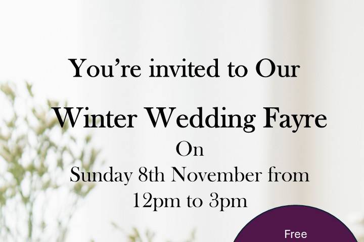 Winter wedding fayre Nov 26