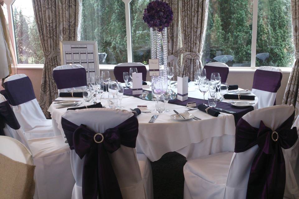 Conservatory Wedding Breakfast Table