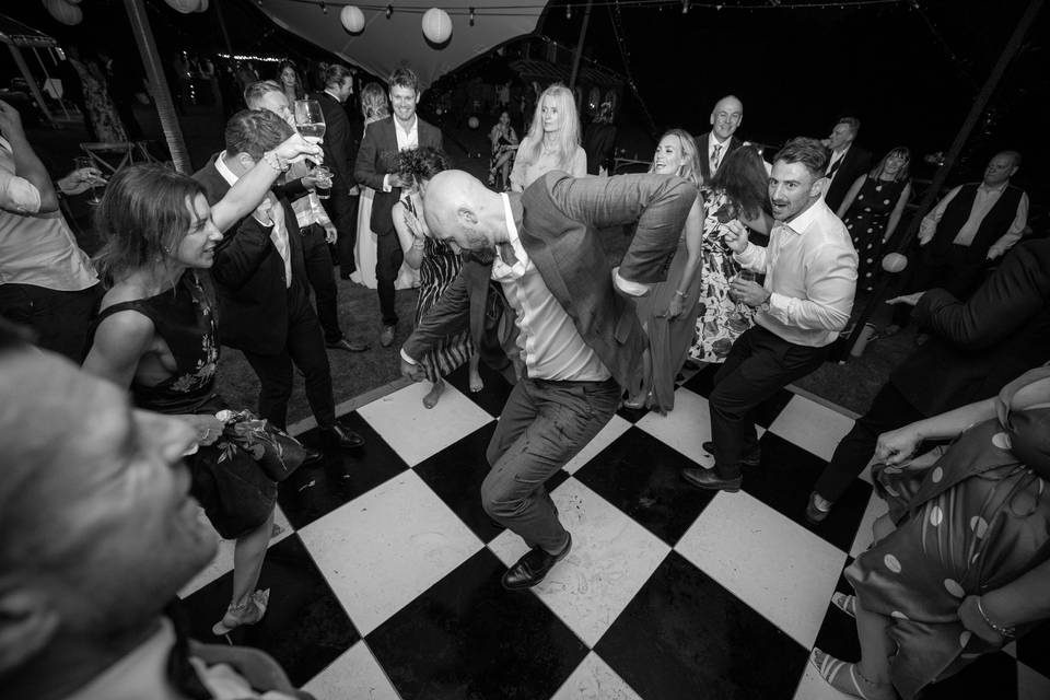 Chequered dance floor