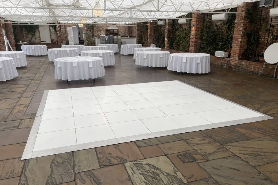 White dance floor