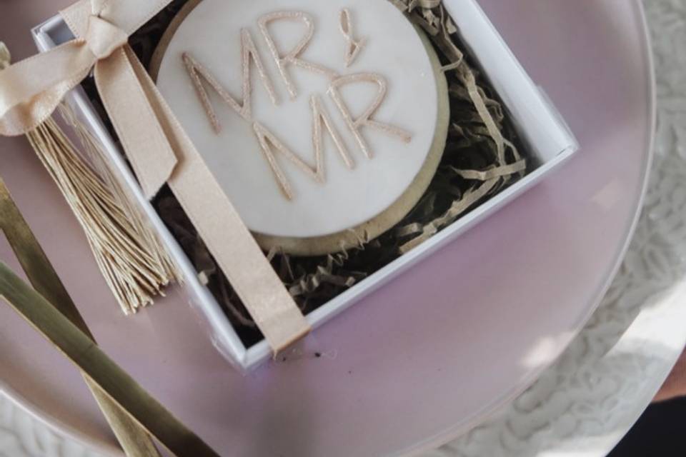 Boxed wedding favours