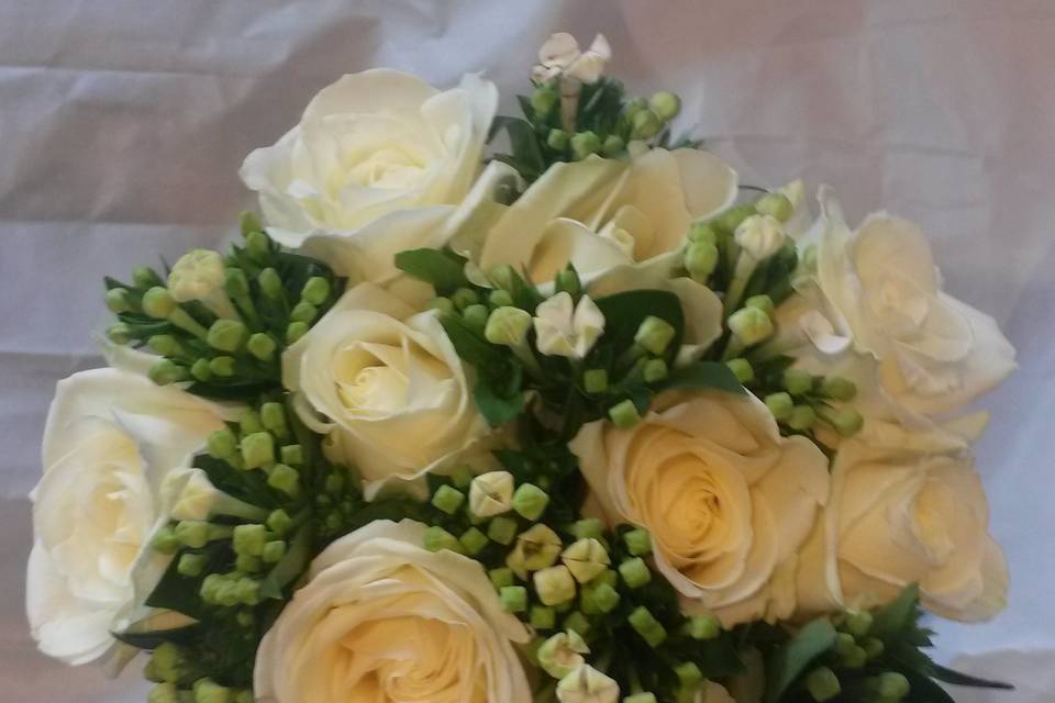 Rose and brodia bouquet