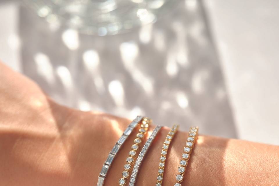 Tennis stacking bracelet