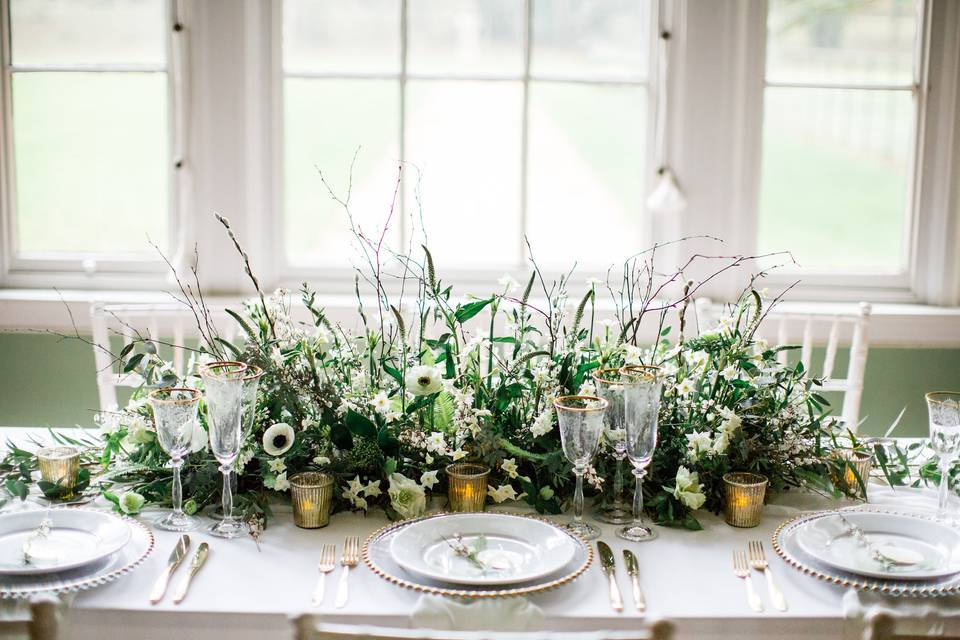 Winter tablescape