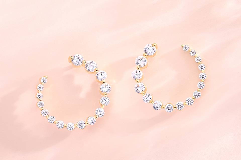 Moissanite Orbit earrings