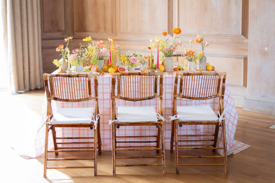 Bamboo folding chair