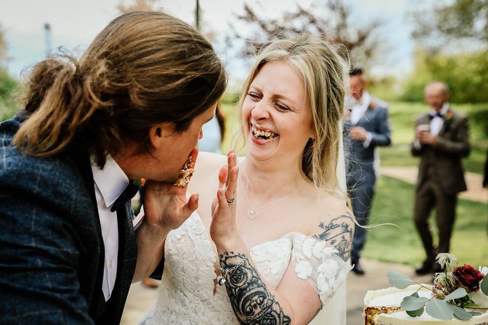 The cutting of the cake