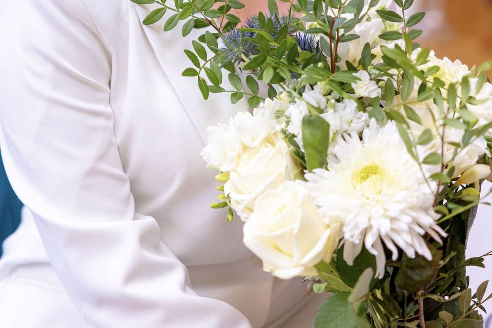 Flowers in hand