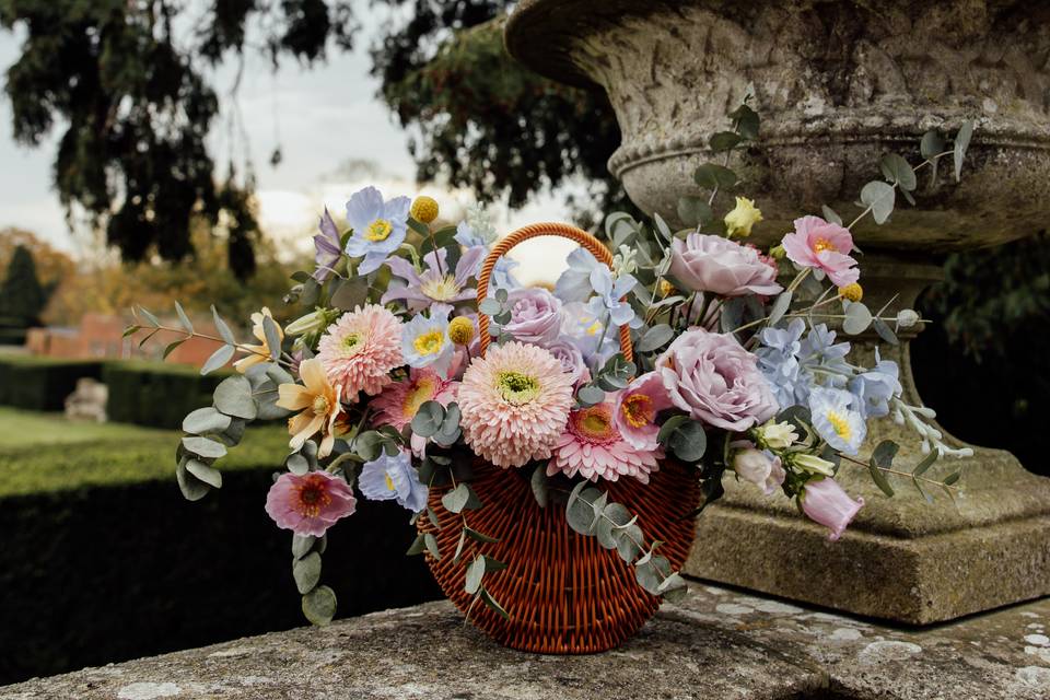 Basket Bridal Bouquet