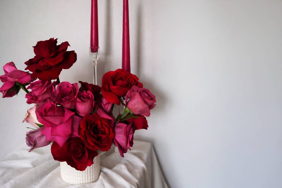 Red Floral Centrepiece