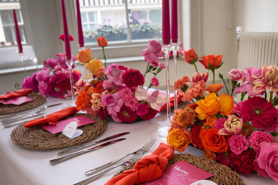 Colourful Wedding Tablescape