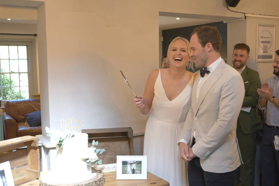 Cutting the cake!