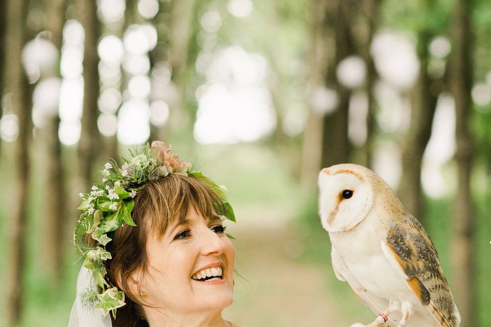 Owl and nikki on the swing