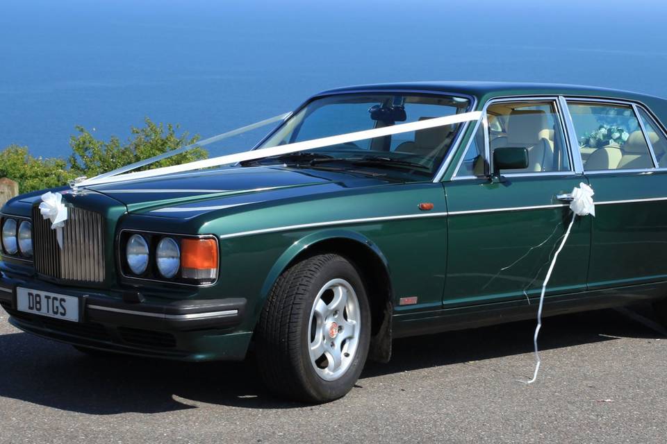 Wedding car with a view