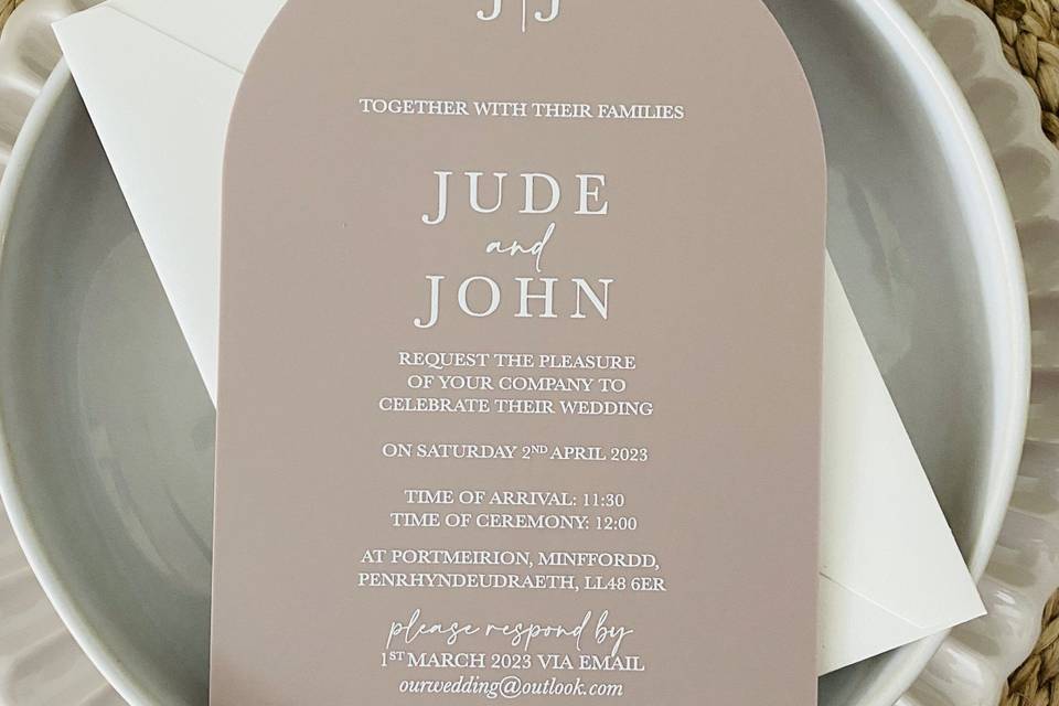 Acrylic Invitation