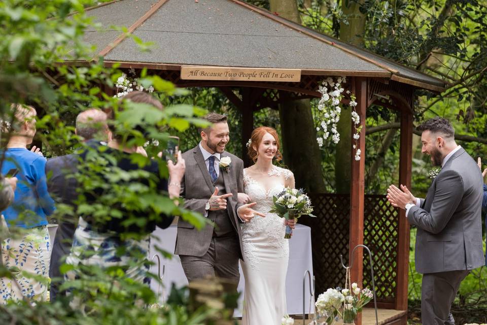 The Glade Woodland Wedding. Photograph by Ani Evans