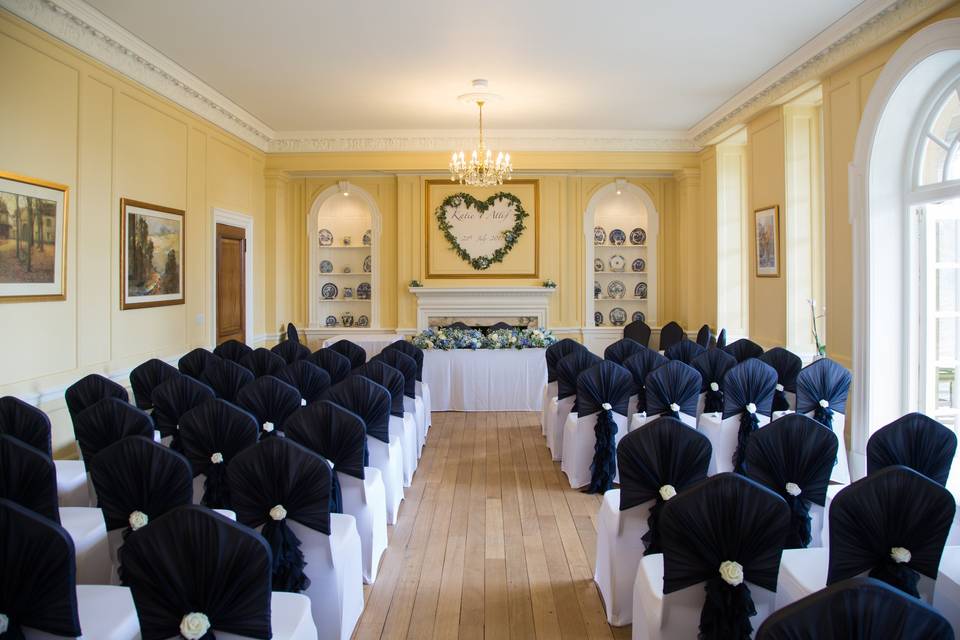 Wedding Ceremony in The Garden Room. Photograph by Ani Evans