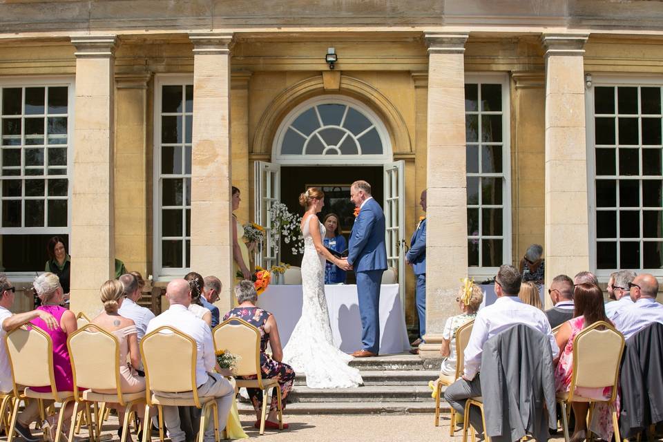 Wedding Ceremony on The Loggia. Photograph by Ani Evans