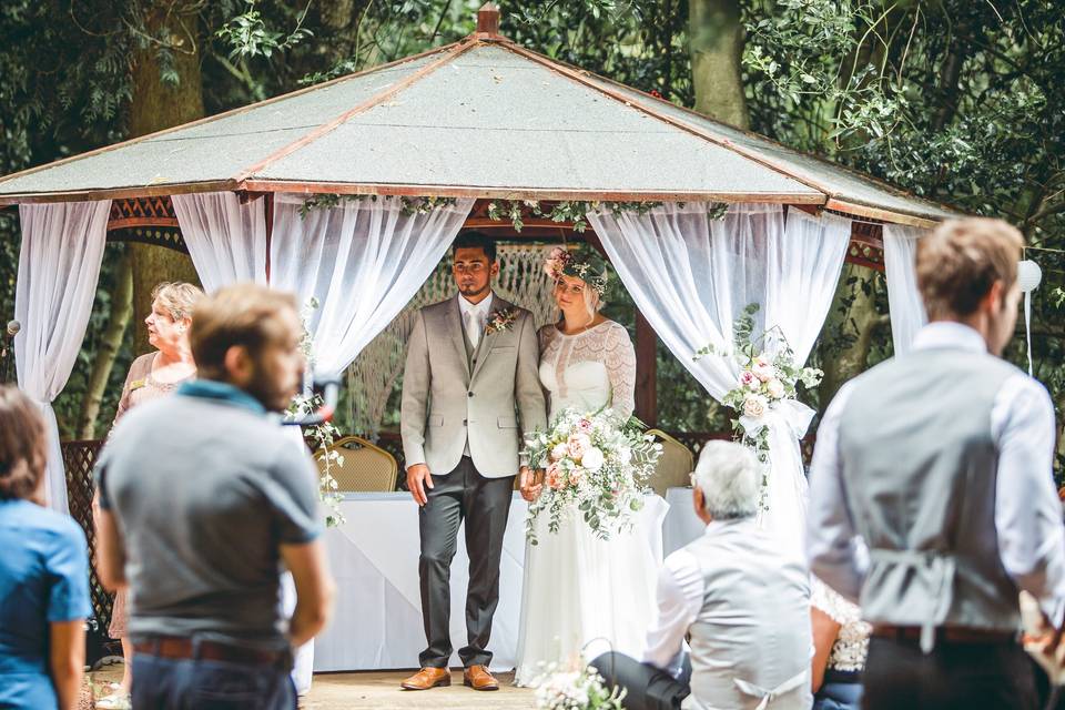 The Glade Woodland Wedding Ceremony, photograph by Bellabambini