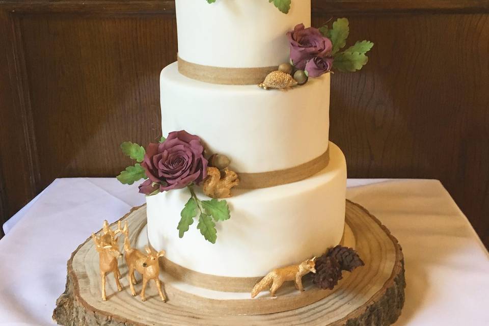 Macaron & Peony Wedding Cake
