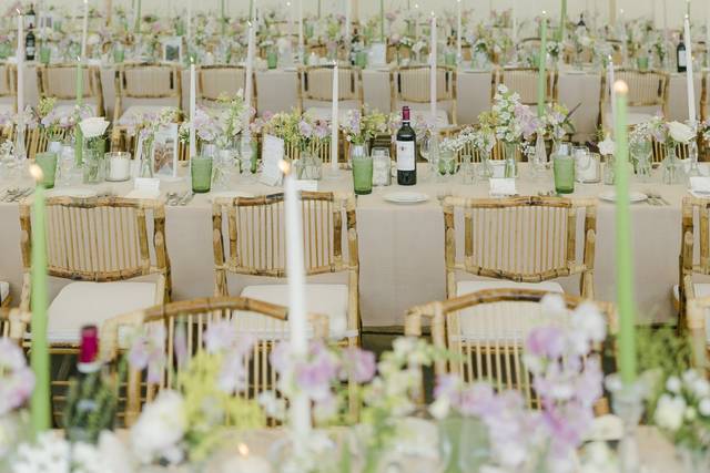 Wedding marquee flowers